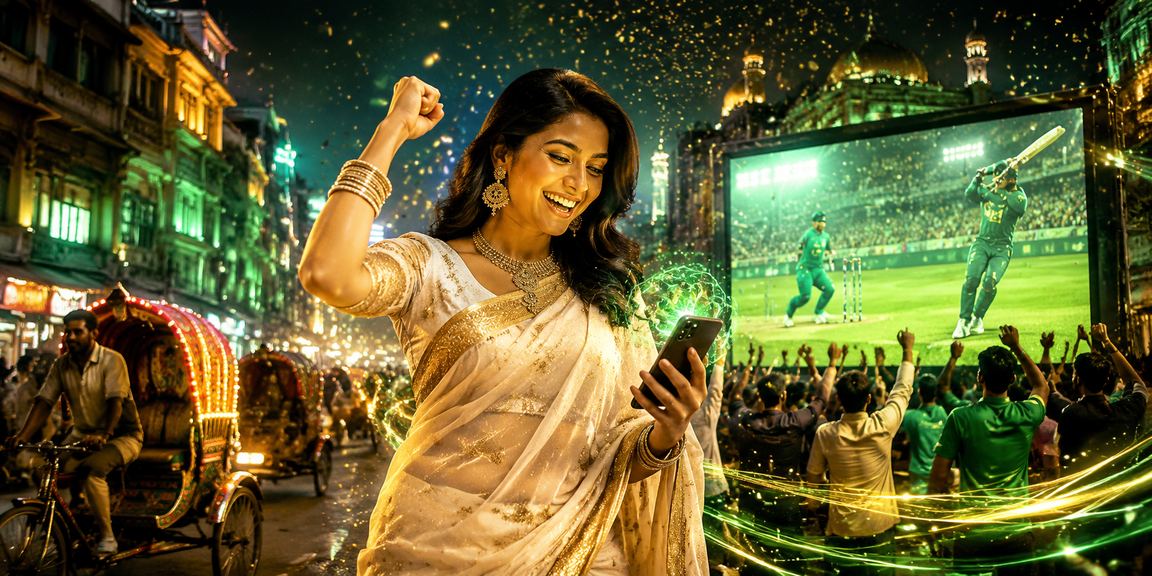 ঢাকায় ক্রিকেট বেটিং উপভোগ করছেন একজন ব্যবহারকারী